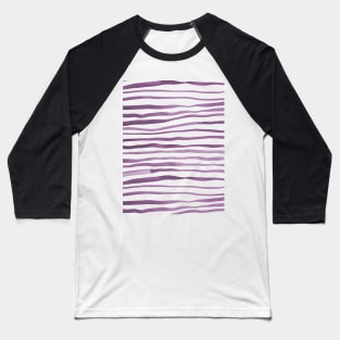 Irregular watercolor lines - ultra violet Baseball T-Shirt